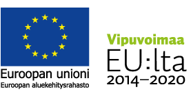Rahoittajien tekstilogot ja EU-lippu