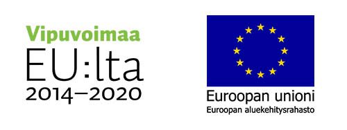 2 logoa: Vipuvoimaa EU:lta 2014-2021 sekä EU-lippulogo