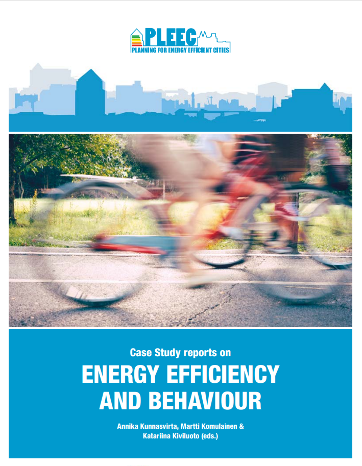 Julkaisun kansi: Case study reports on Energy efficiency and behaviour