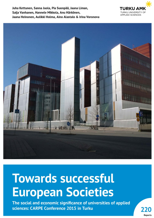 julkaisun kansi. Towards successful European societies