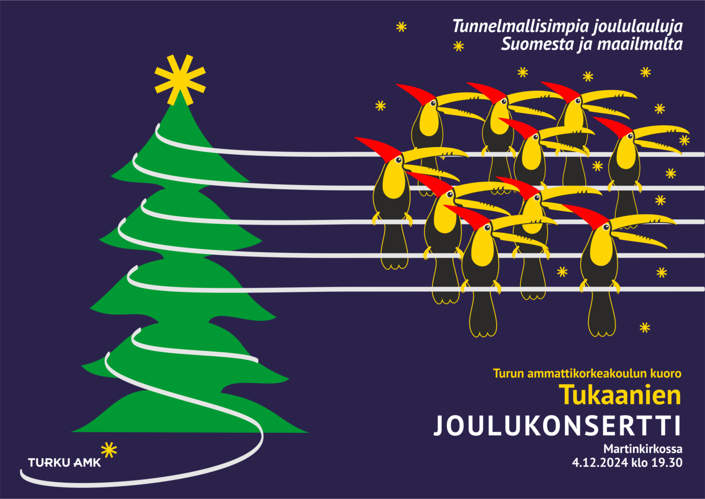 Toucans Christmas concert advertisement 2024