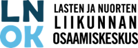 Lasten ja liikunnanosaamiskeskuksen logo.