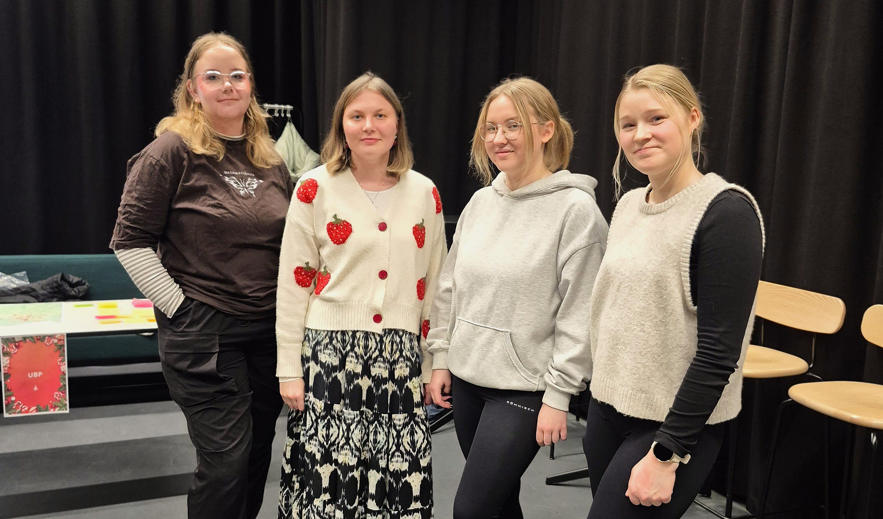 sosionomiopiskelijat Siiri Vaskisalo, Ruslana Talassi, Millariina Uotila, Fanny Hautamäki