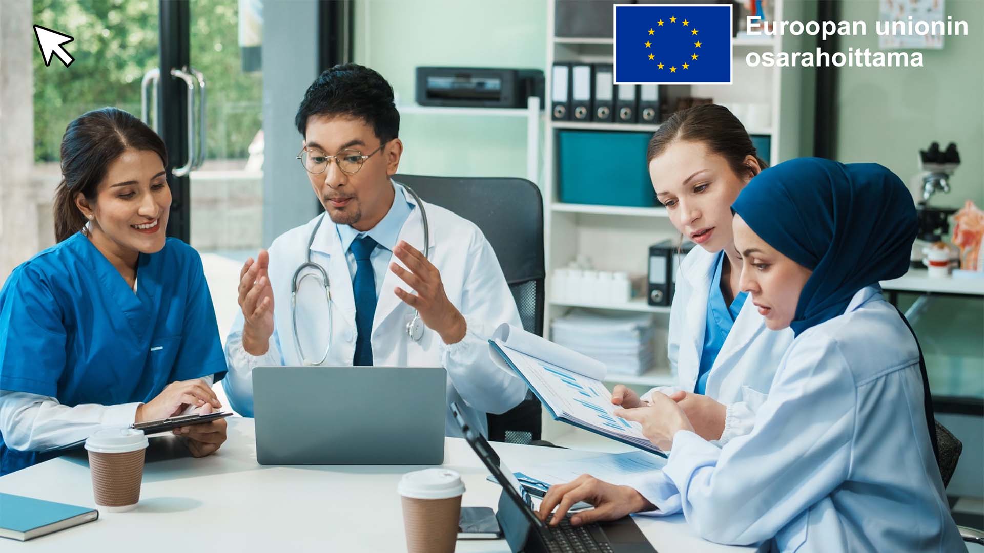Health professionals at the table for a discussion