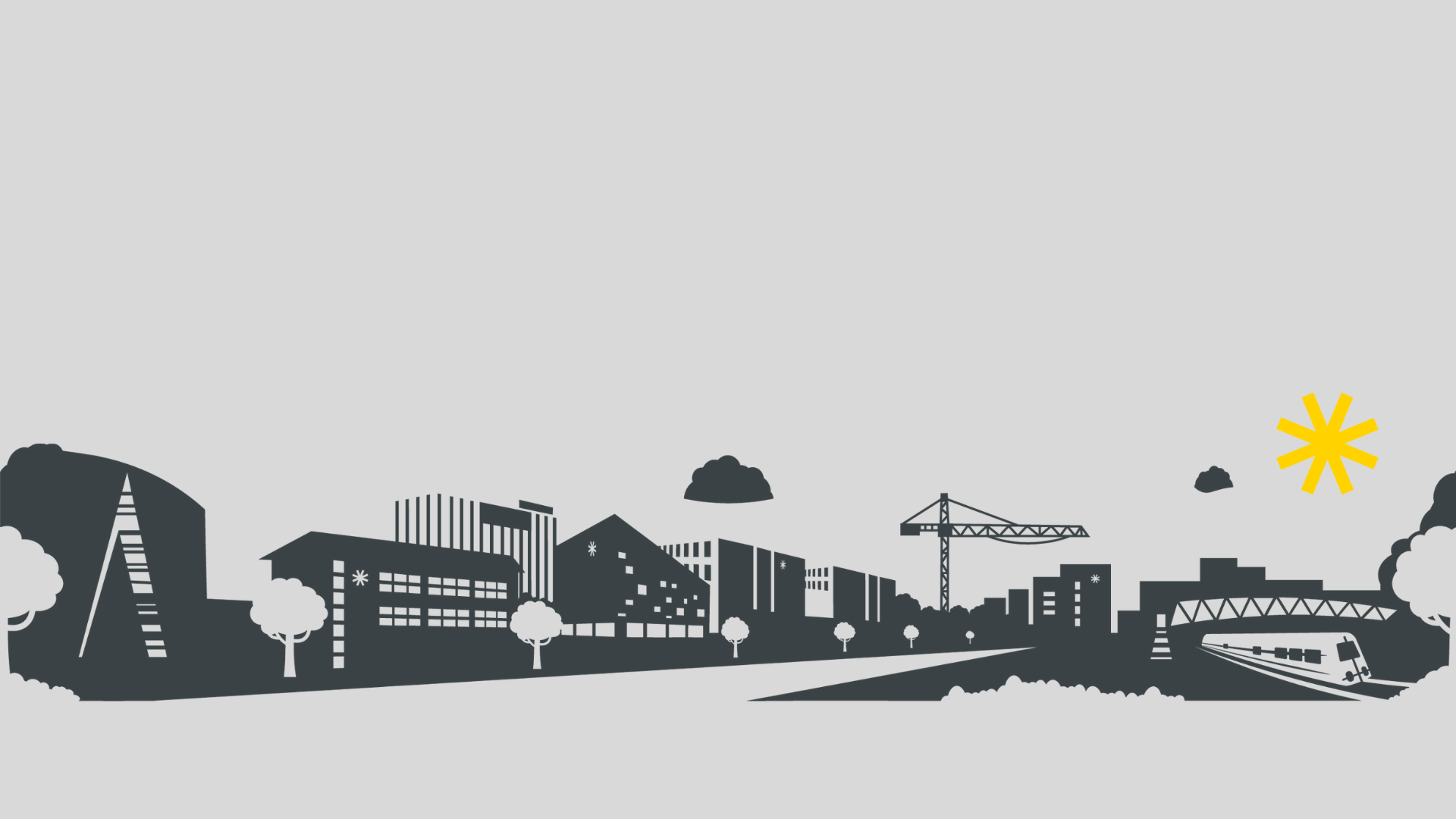 Piirretty kuva Kupittaan kampusalueesta