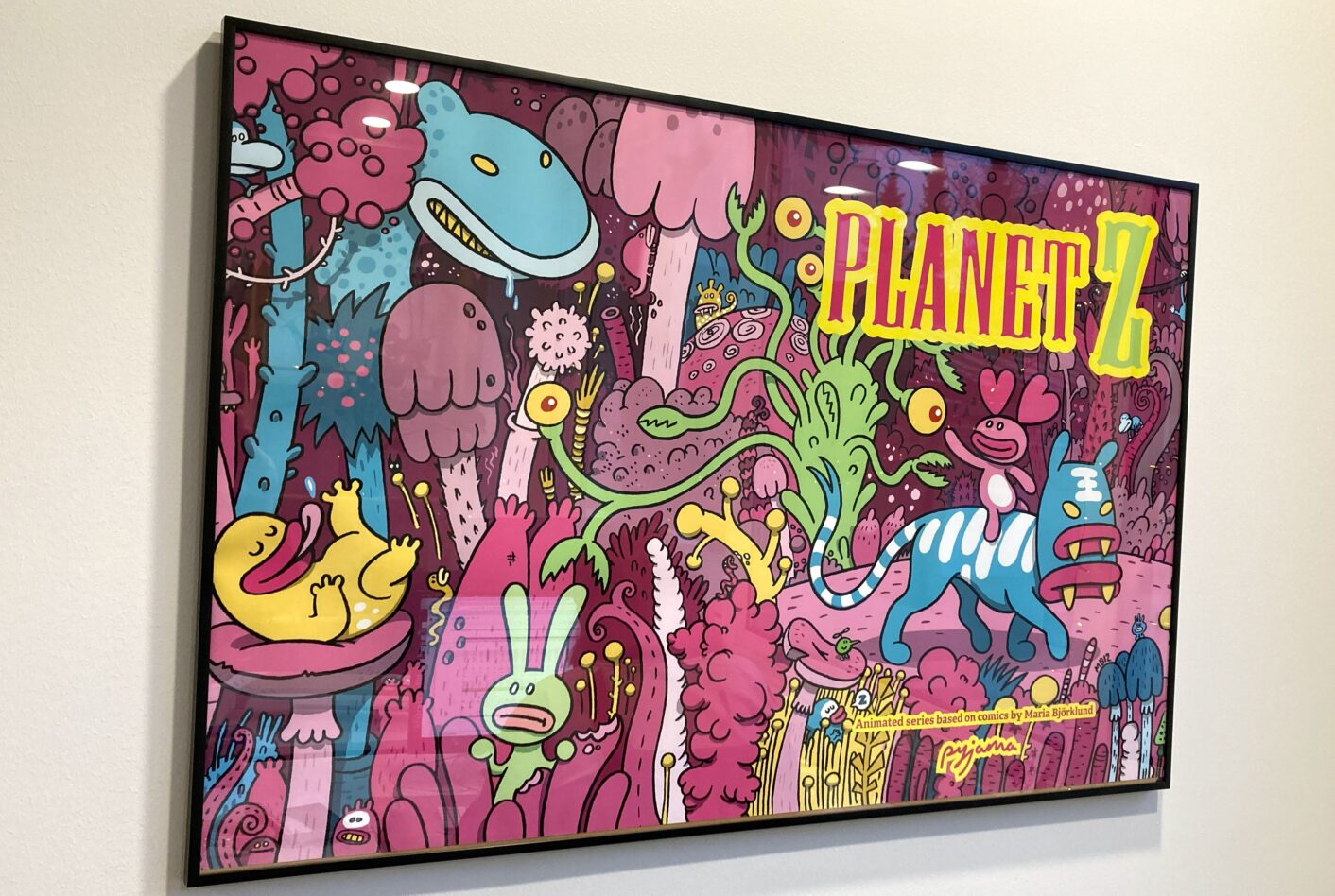 Planet Z -animaation mainostaulu