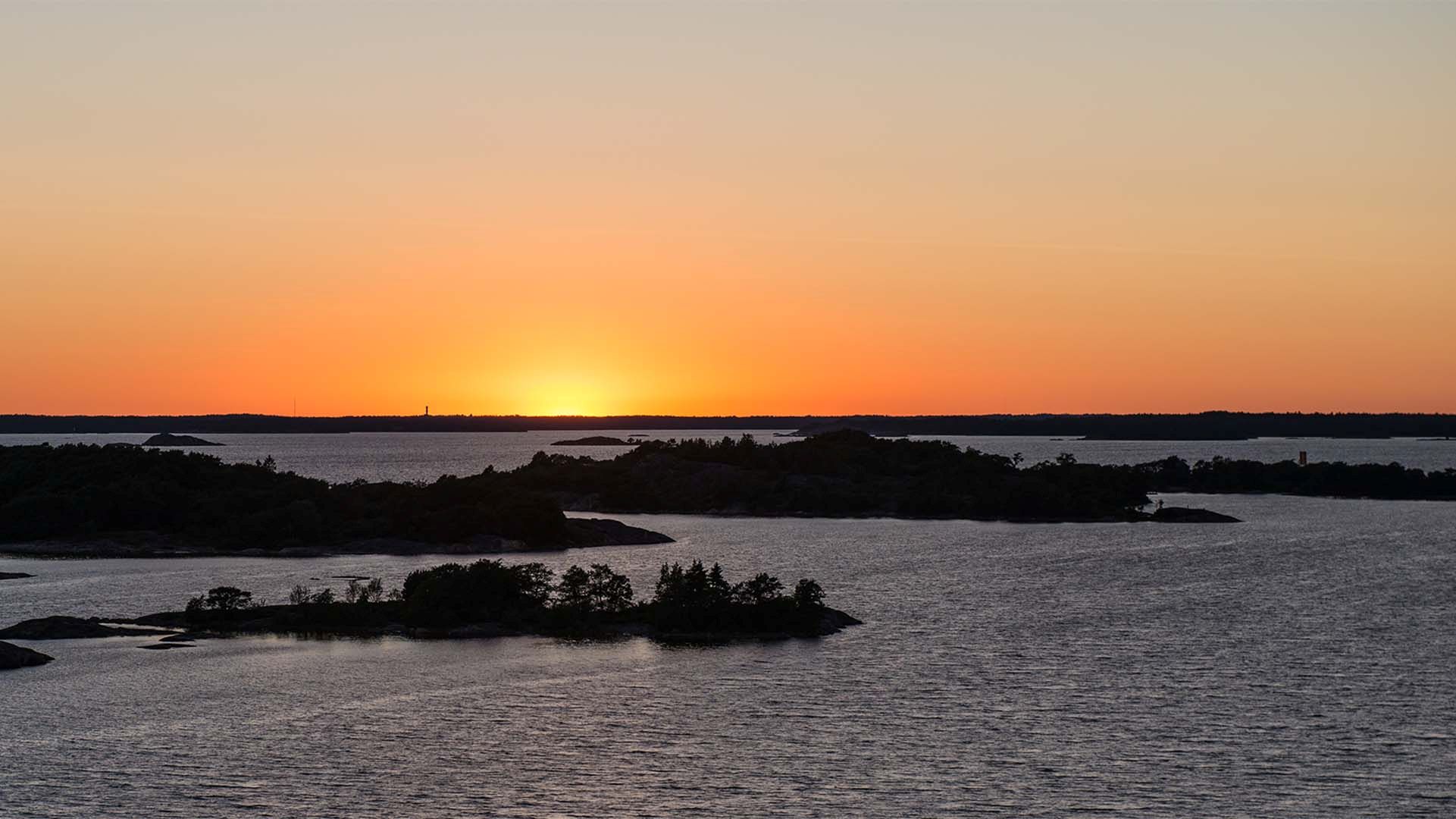 Sunset in the Turku archipelago